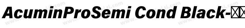 AcuminProSemi Cond Black字体转换